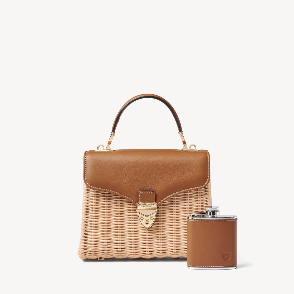 Midi Mayfair® Picnic Basket Natural Rattan Wicker & Smooth Tan