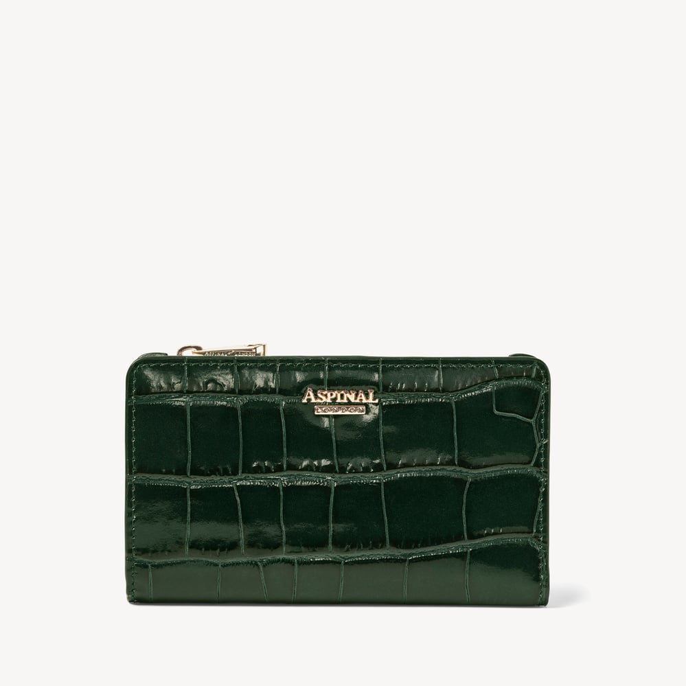 Mayfair® Coin & Card Wallet Deep Shine Evergreen Croc