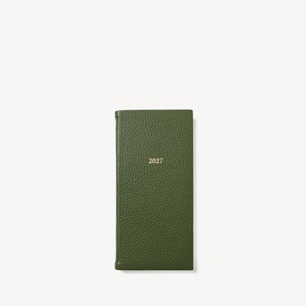 2027 Slim Pocket Diary Racing Green Pebble