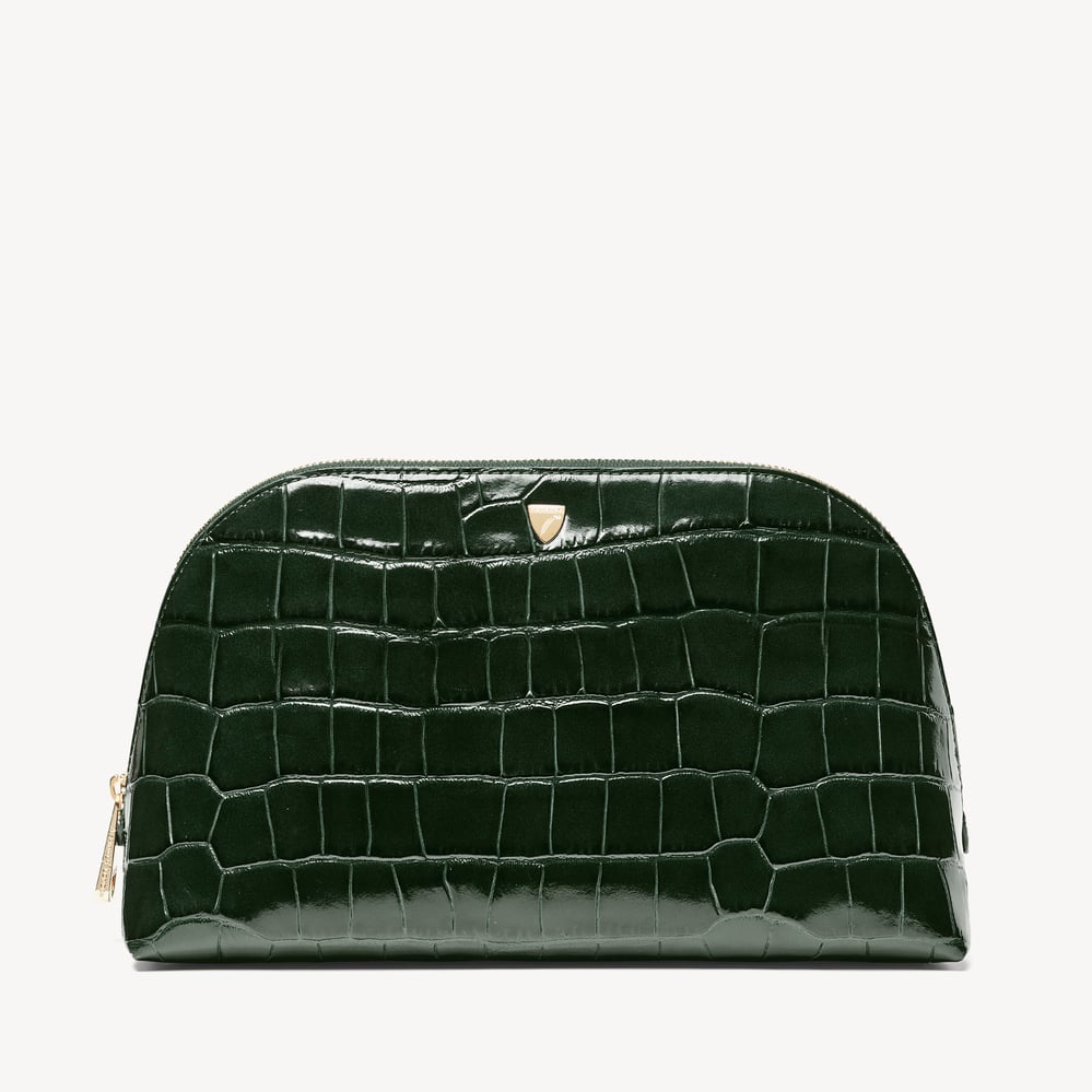 Classic Toiletry Bag Deep Shine Evergreen Croc