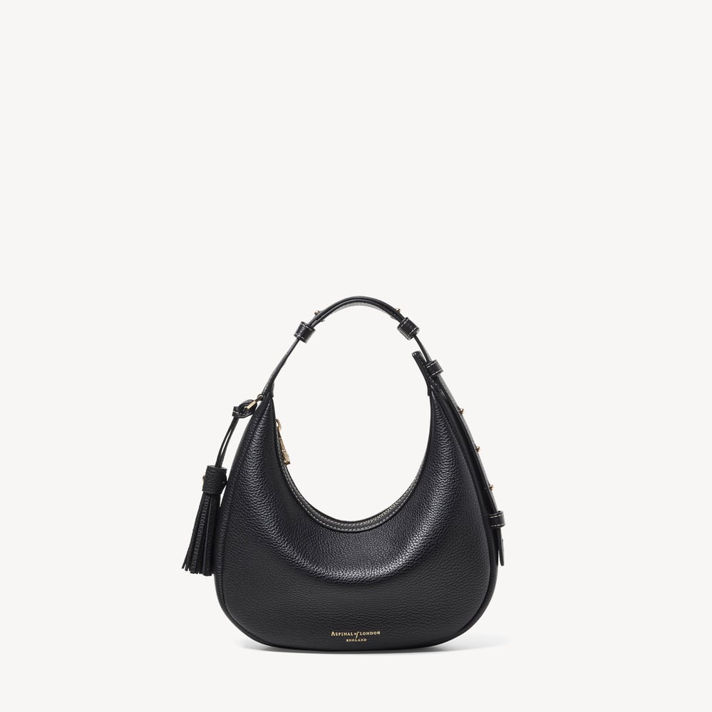 Soho Mini Crescent Black Milled Pebble