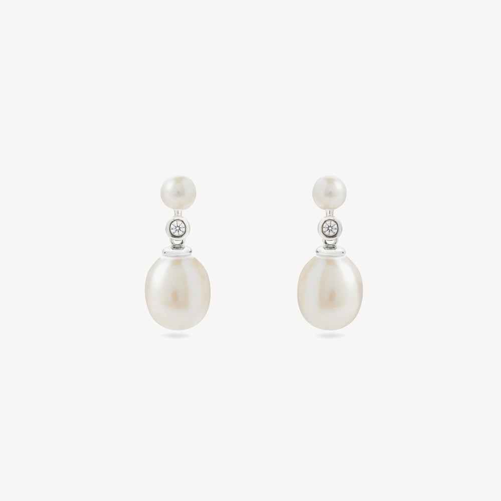 Drop Earrings 0.04ct Diamond