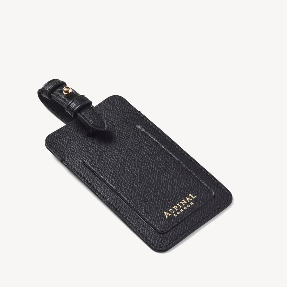 Luggage Tag Black Soft Saffiano