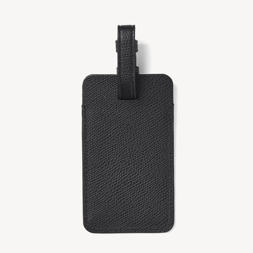 Luggage Tag Black Soft Saffiano