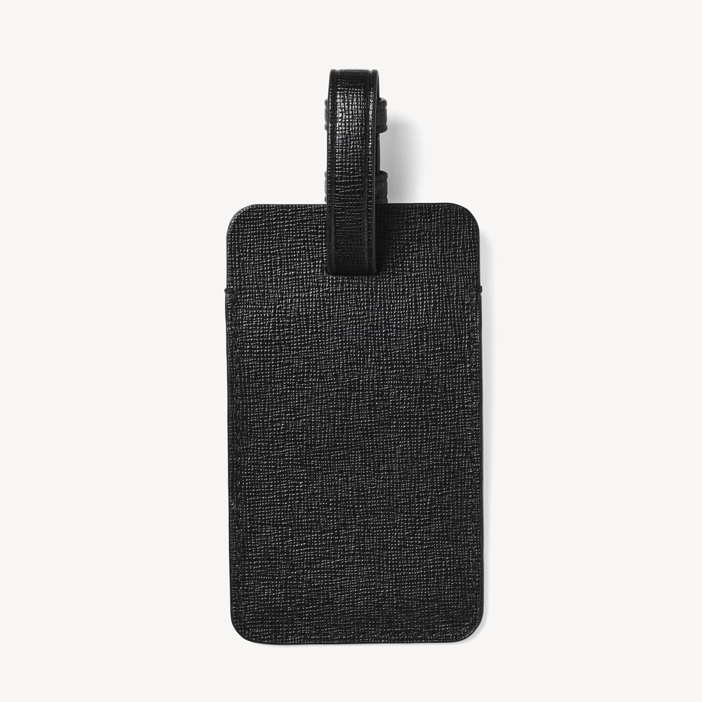 Luggage Tag Black Saffiano