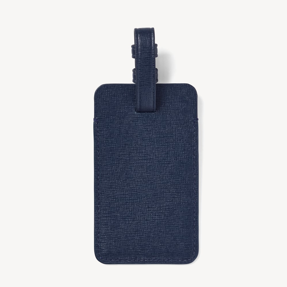 Luggage Tag  Navy Saffiano