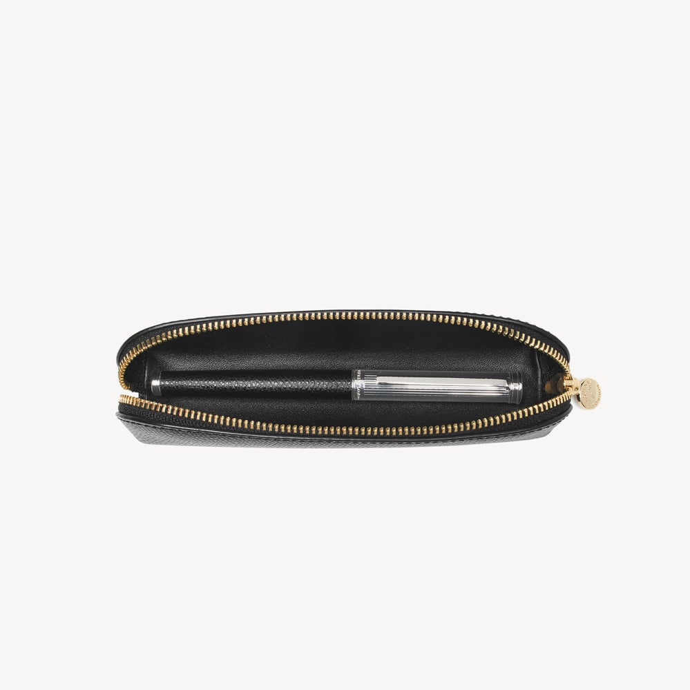 Pencil Case Black Soft Saffiano