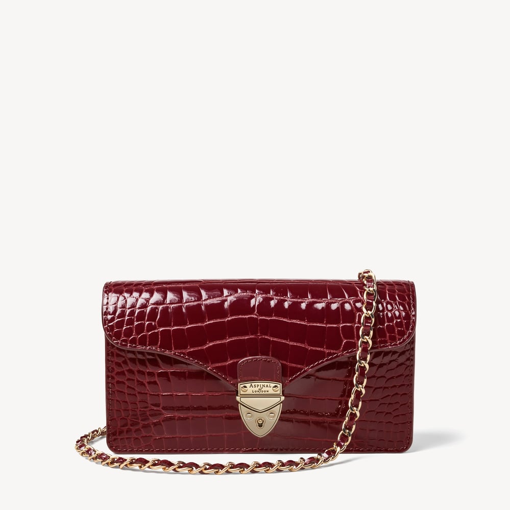 Mayfair®Clutch Merlot Patent Croc
