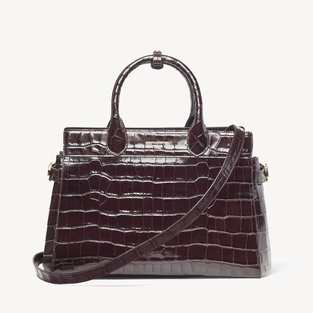 Savannah Deep Shine Dark Amazon Brown Croc