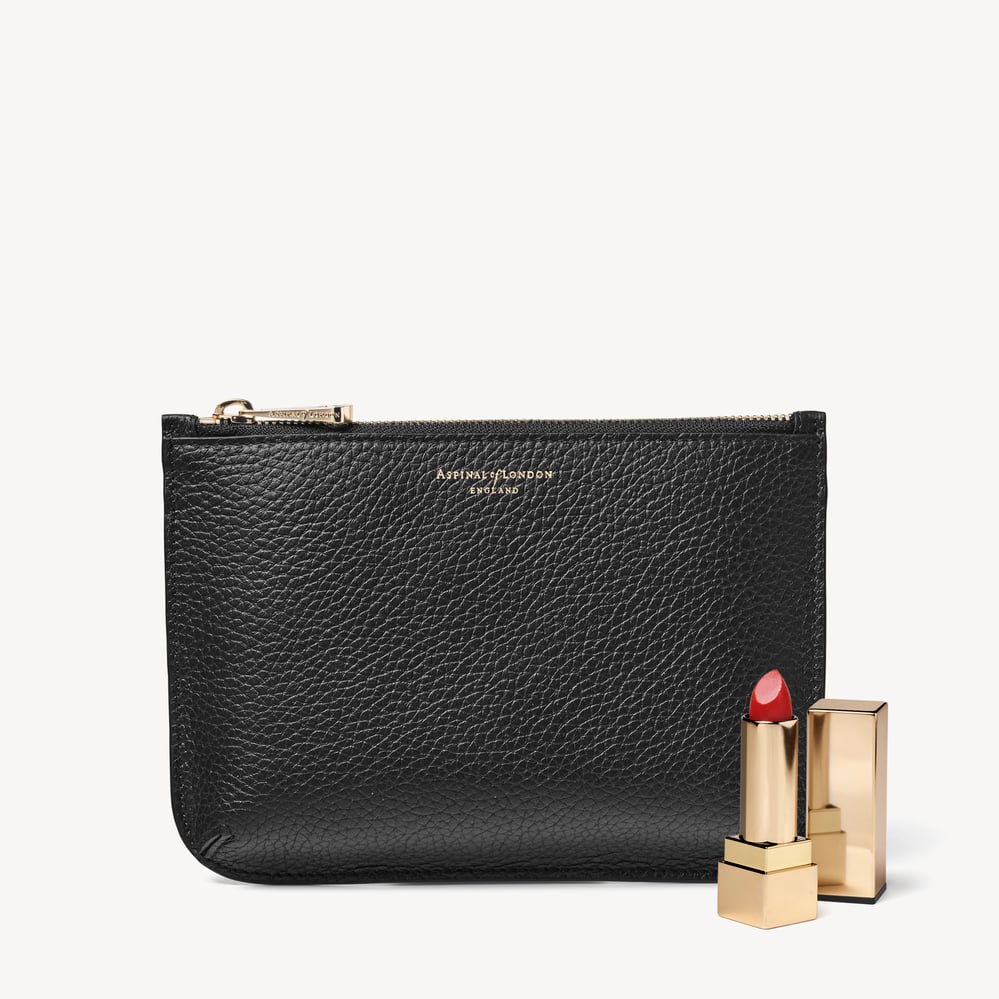 Medium Ella Pouch Black Pebble