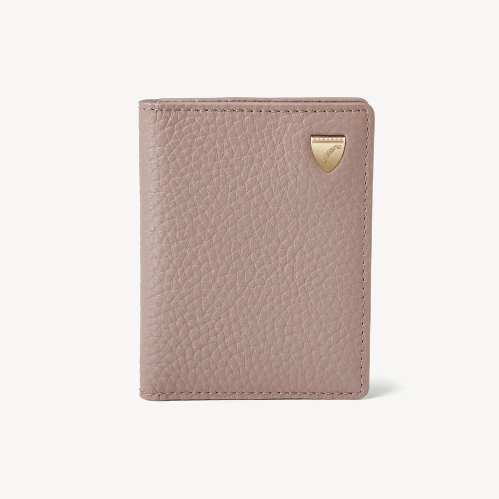 ID & Travel Card Case Soft Taupe Pebble