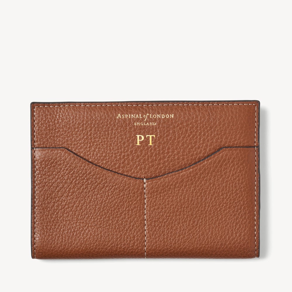 Hudson Passport Cover Tan Milled Pebble
