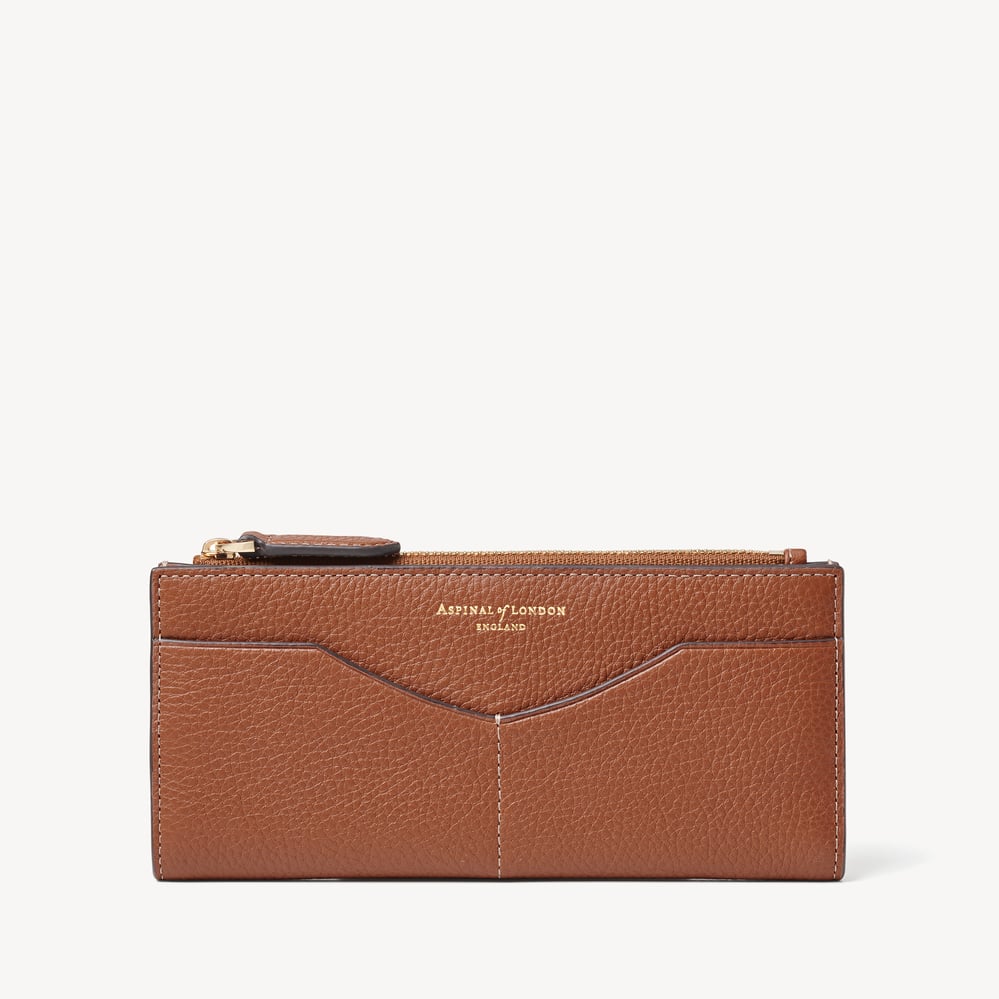 Large Hudson Wallet Tan Milled Pebble