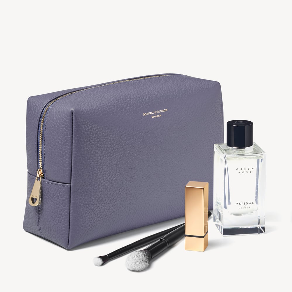 London Toiletry Bag Dusky Blue Pebble