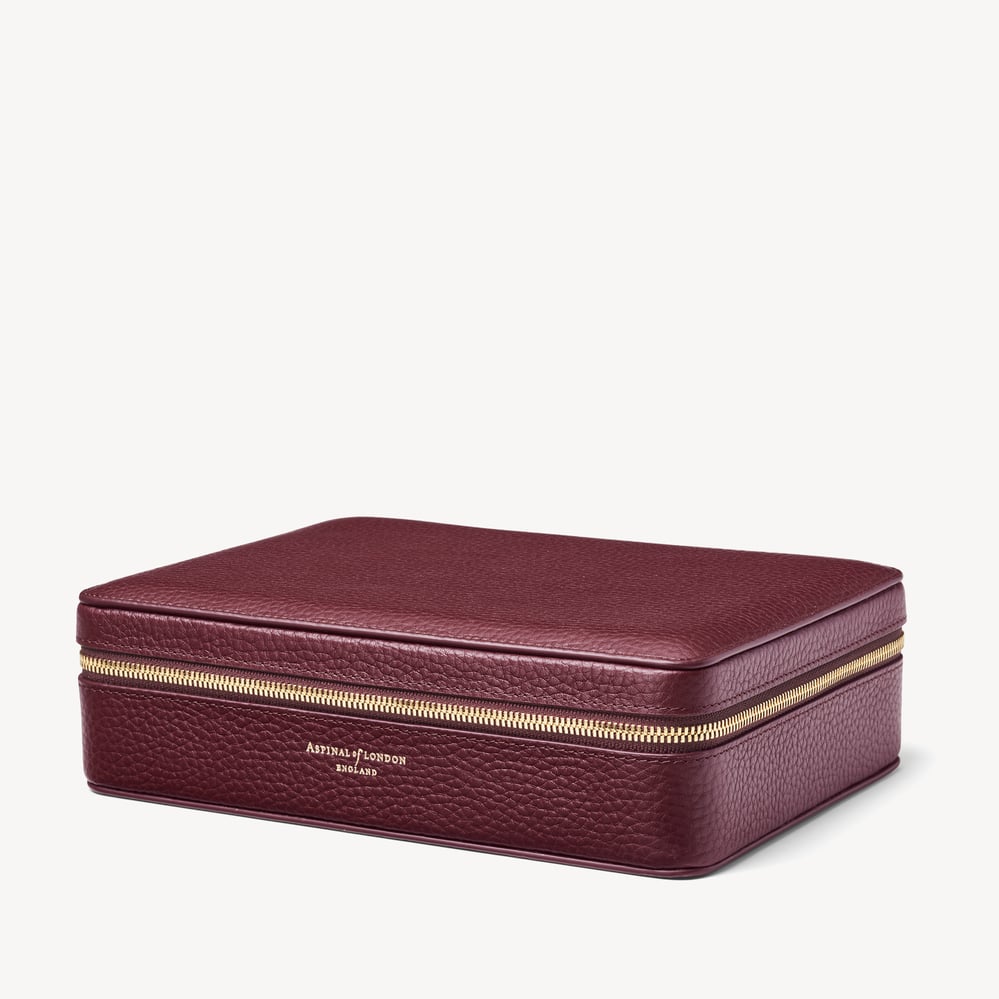 Large Travel Jewellery Case Garnet Pebble