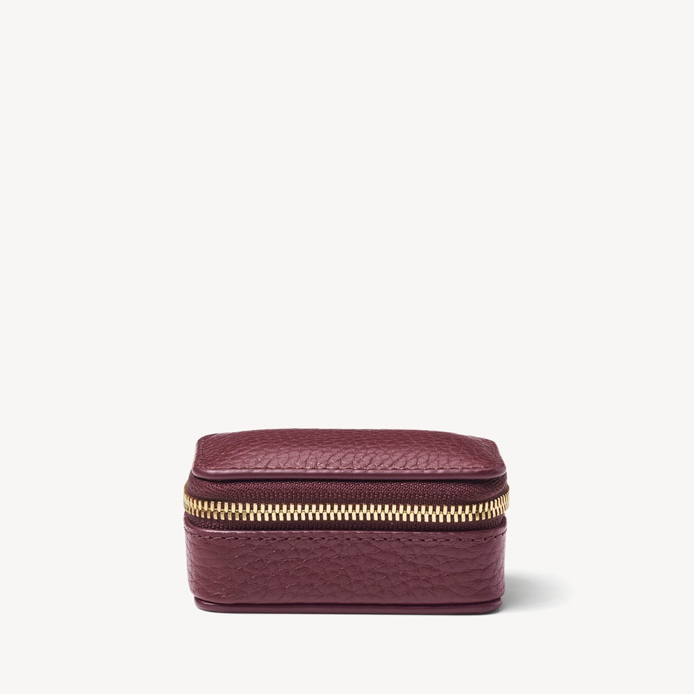 Small Travel Jewellery Case Garnet Pebble