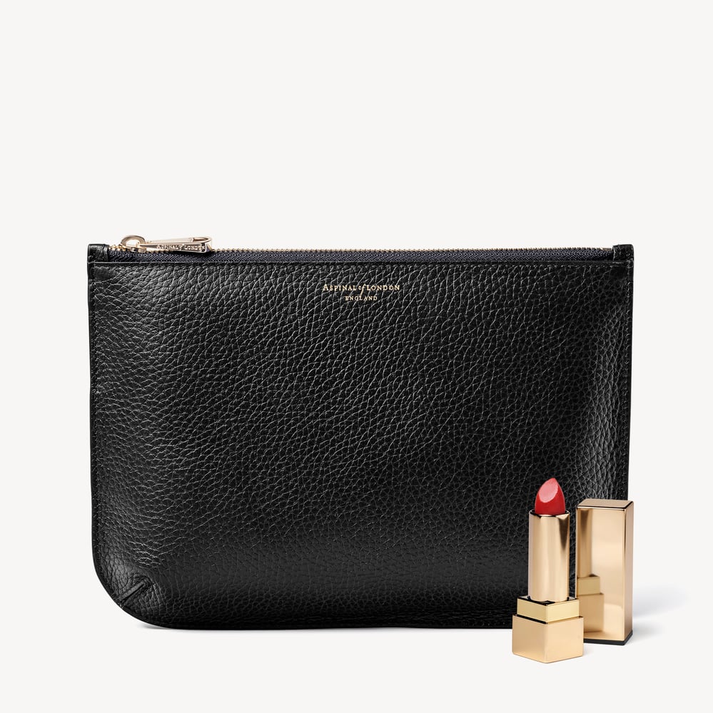 Large Ella Pouch Black Pebble