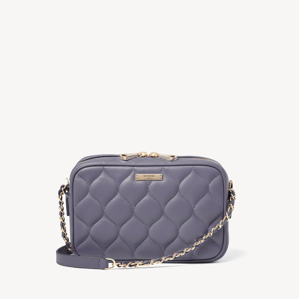 Alice Dusky Blue Quilted Nappa