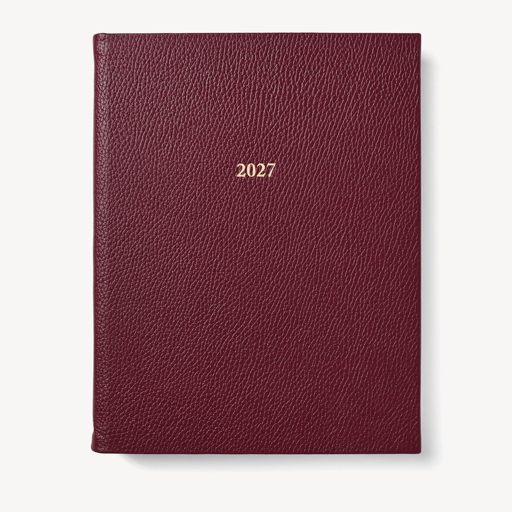 2027 A4 Day to Page Diary Garnet Pebble