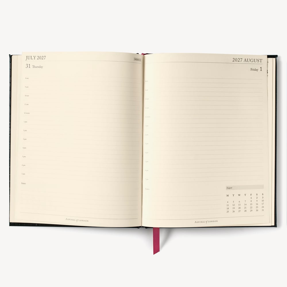 2027 A4 Day to Page Diary Garnet Pebble