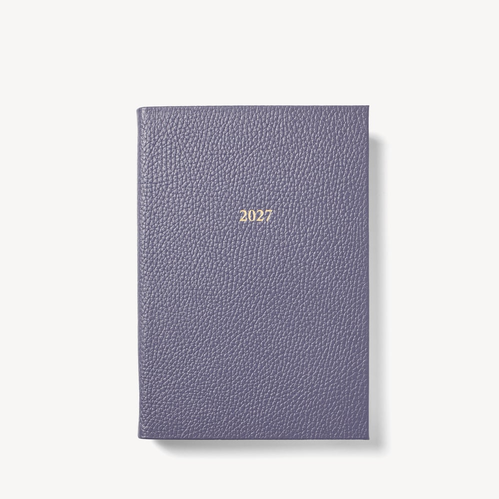 2027 A5 Day to Page Diary Dusky Blue Pebble