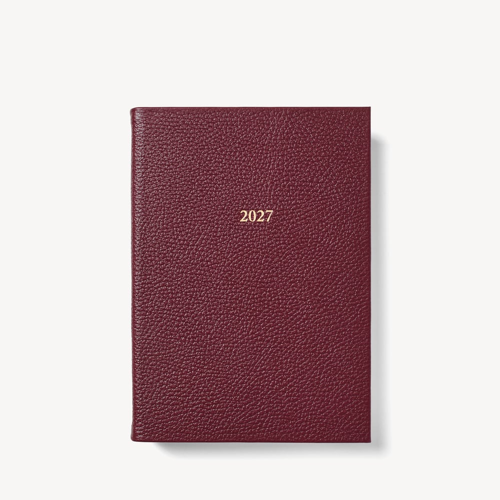 2027 A5 Week to View Diary Garnet Pebble