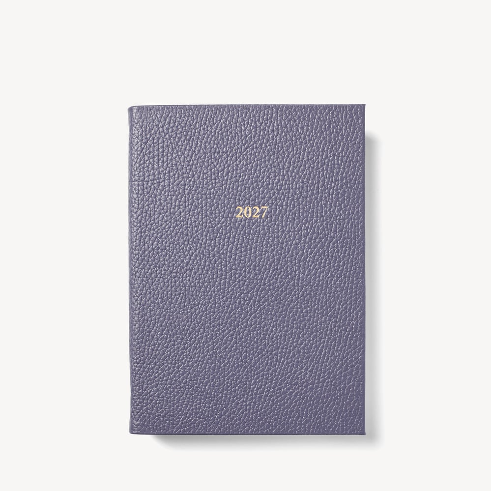 2027 A5 Week to View Diary Dusky Blue Pebble