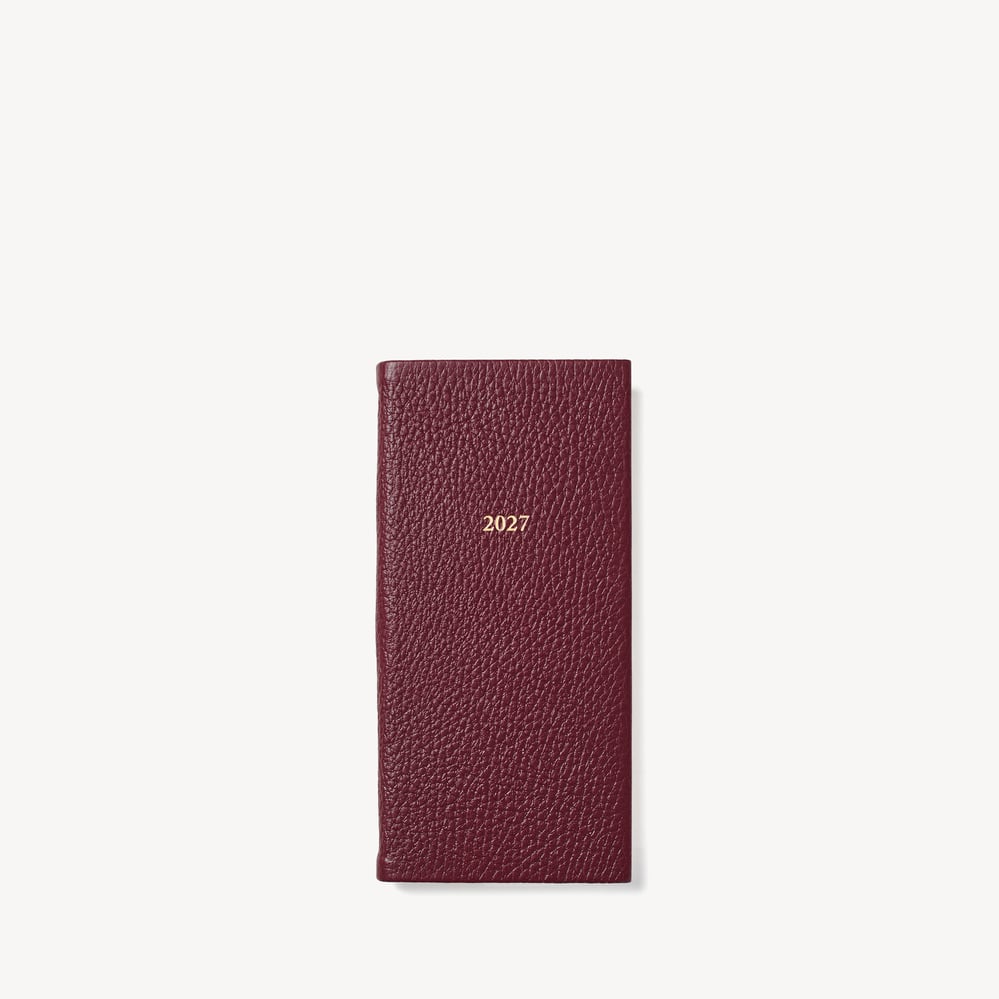 2027 Slim Pocket Diary Garnet Pebble