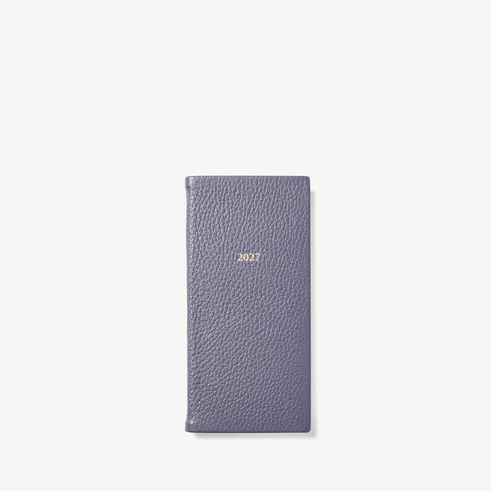 2027 Slim Pocket Diary Dusky Blue Pebble