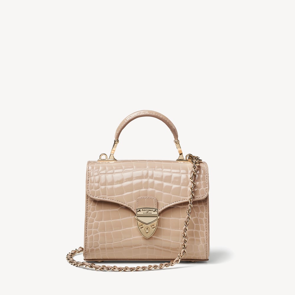Mini Mayfair® Soft Taupe Patent Croc