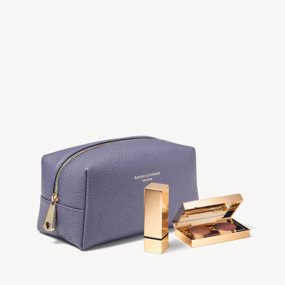 London Makeup Bag Dusky Blue Pebble