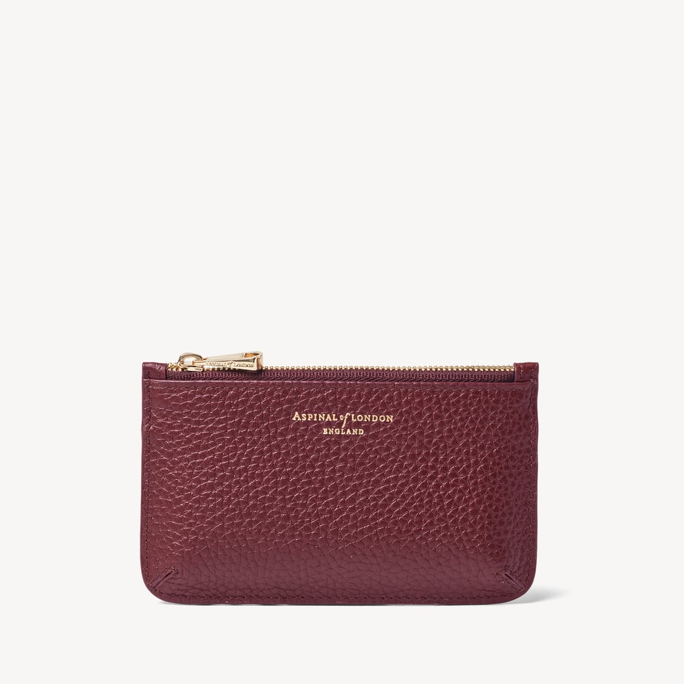 Ella Card & Coin Holder Garnet Pebble