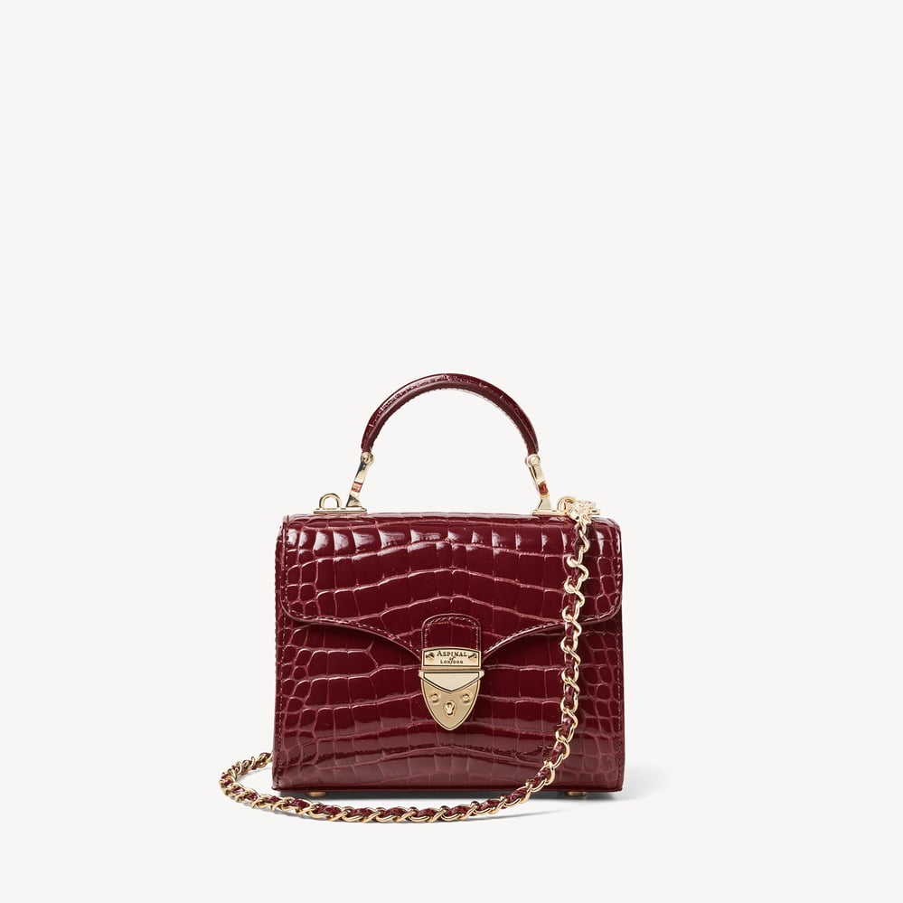 Mini Mayfair® Merlot Patent Croc