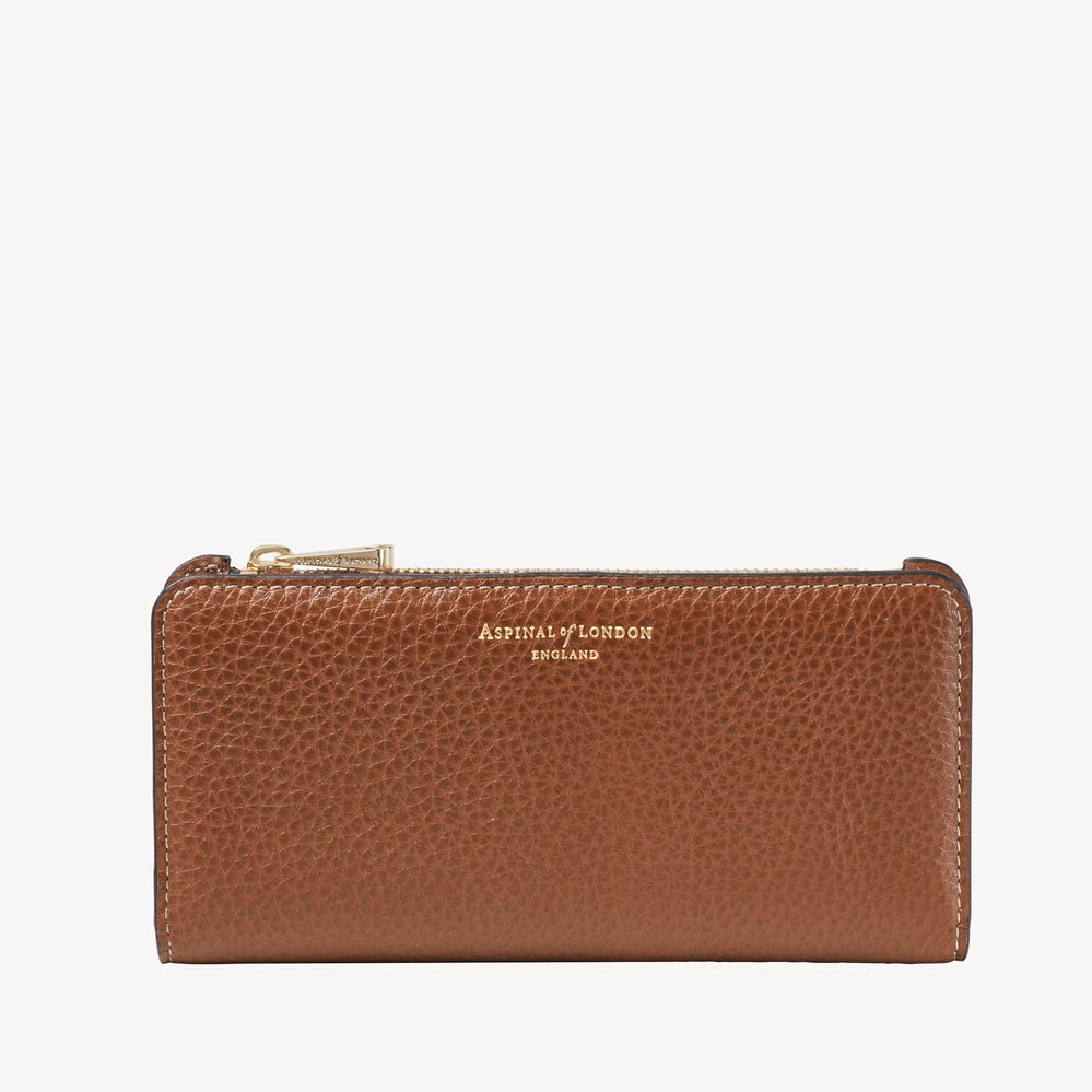 Mayfair® Large Credit Card Wallet Tan Pebble