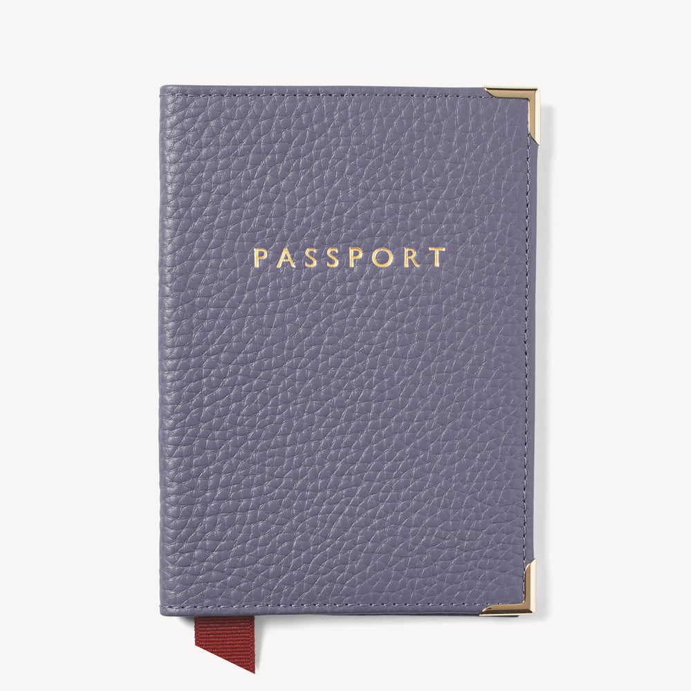 Passport Cover Dusky Blue Pebble