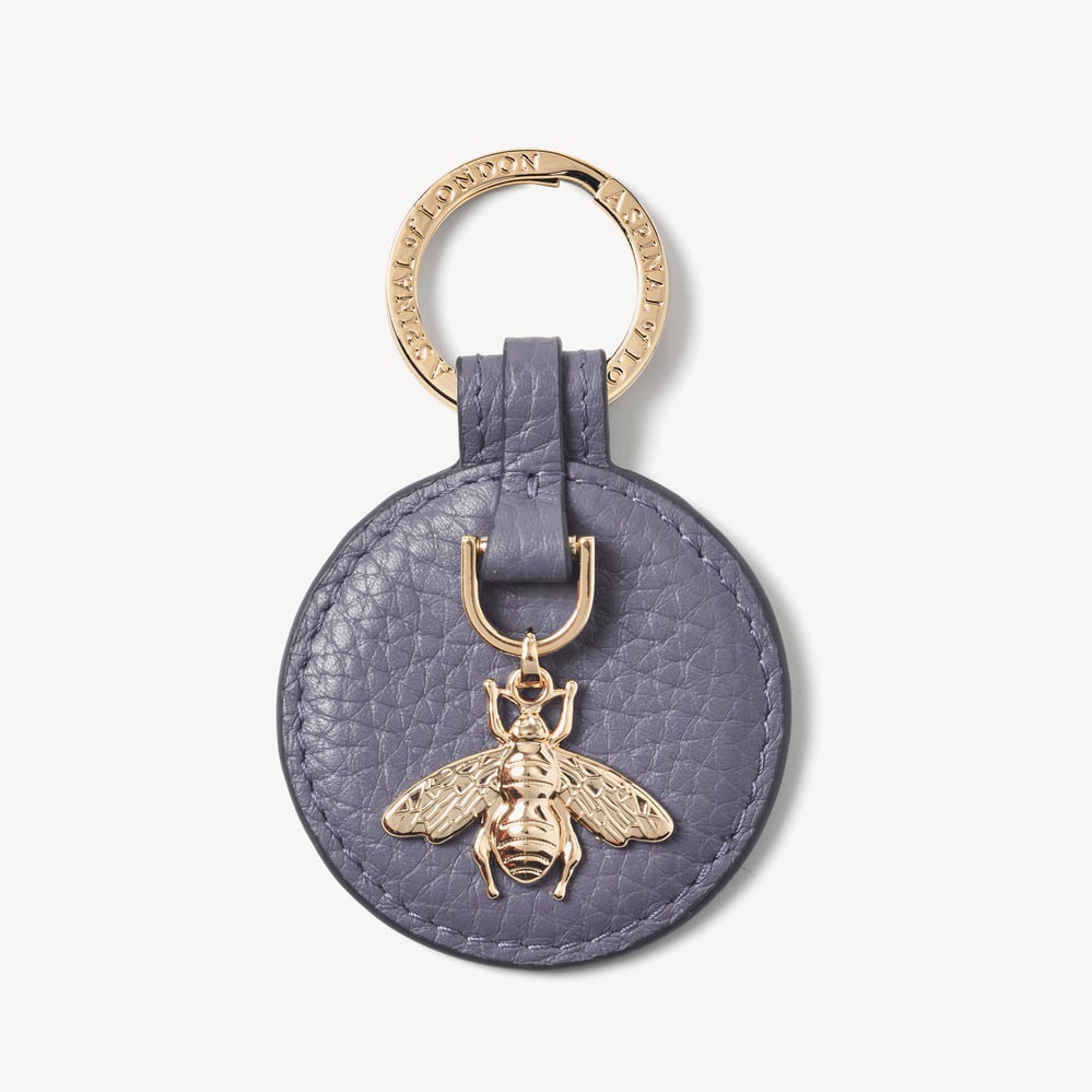 Bee Keyring Dusky Blue Pebble
