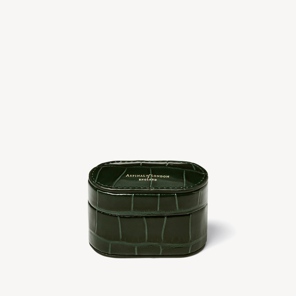 Mini Ring Box Deep Shine Evergreen Croc