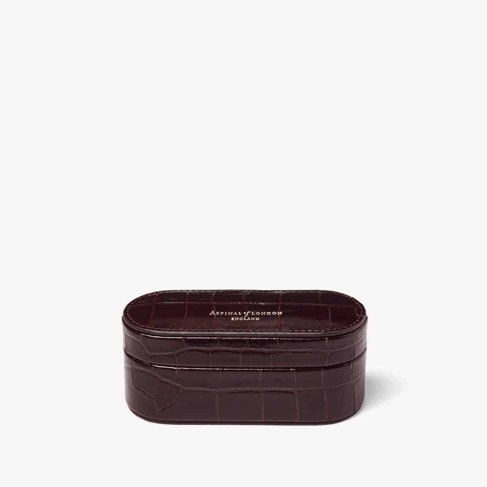 Midi Trinket Box Deep Shine Amazon Brown Croc