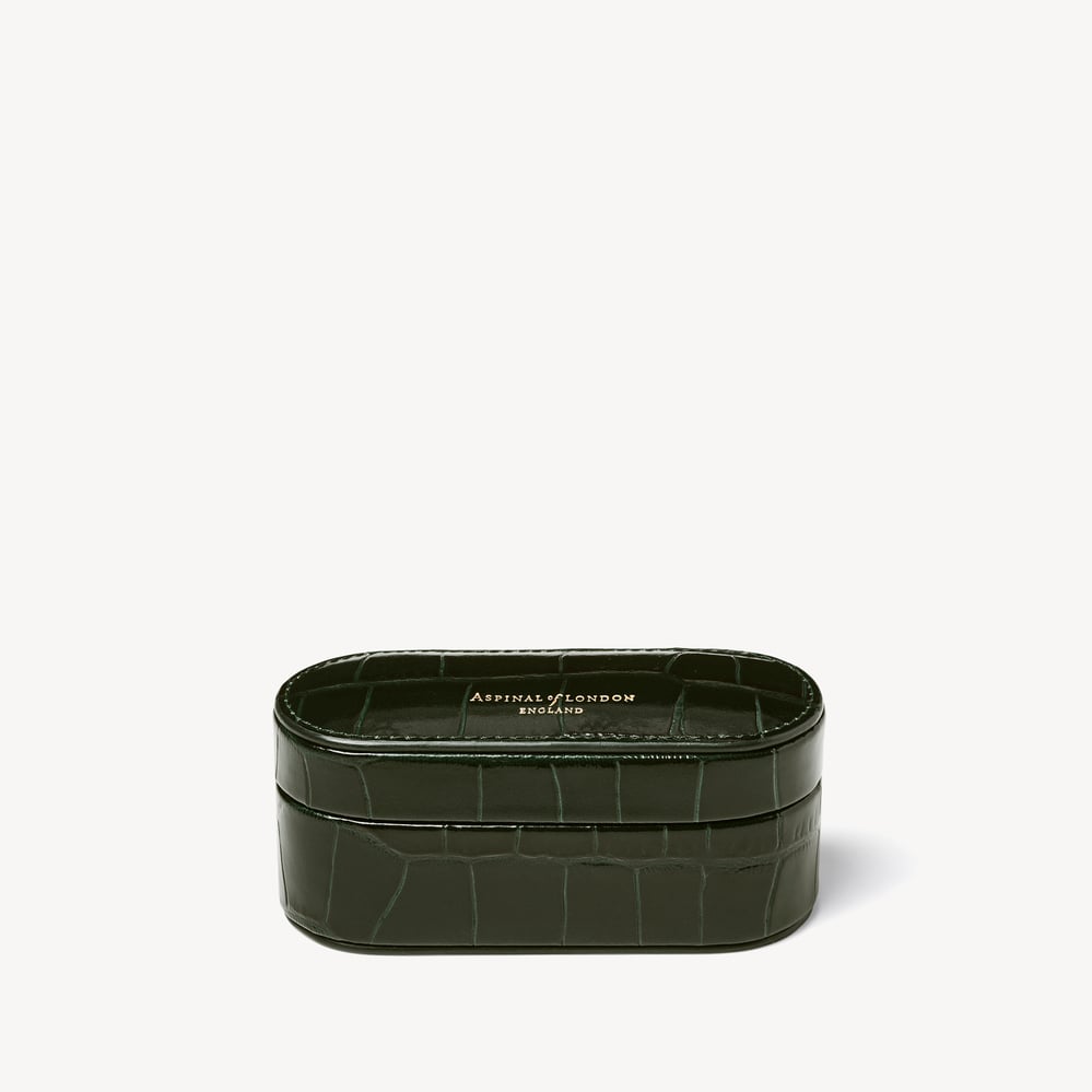 Midi Trinket Box Deep Shine Evergreen Croc