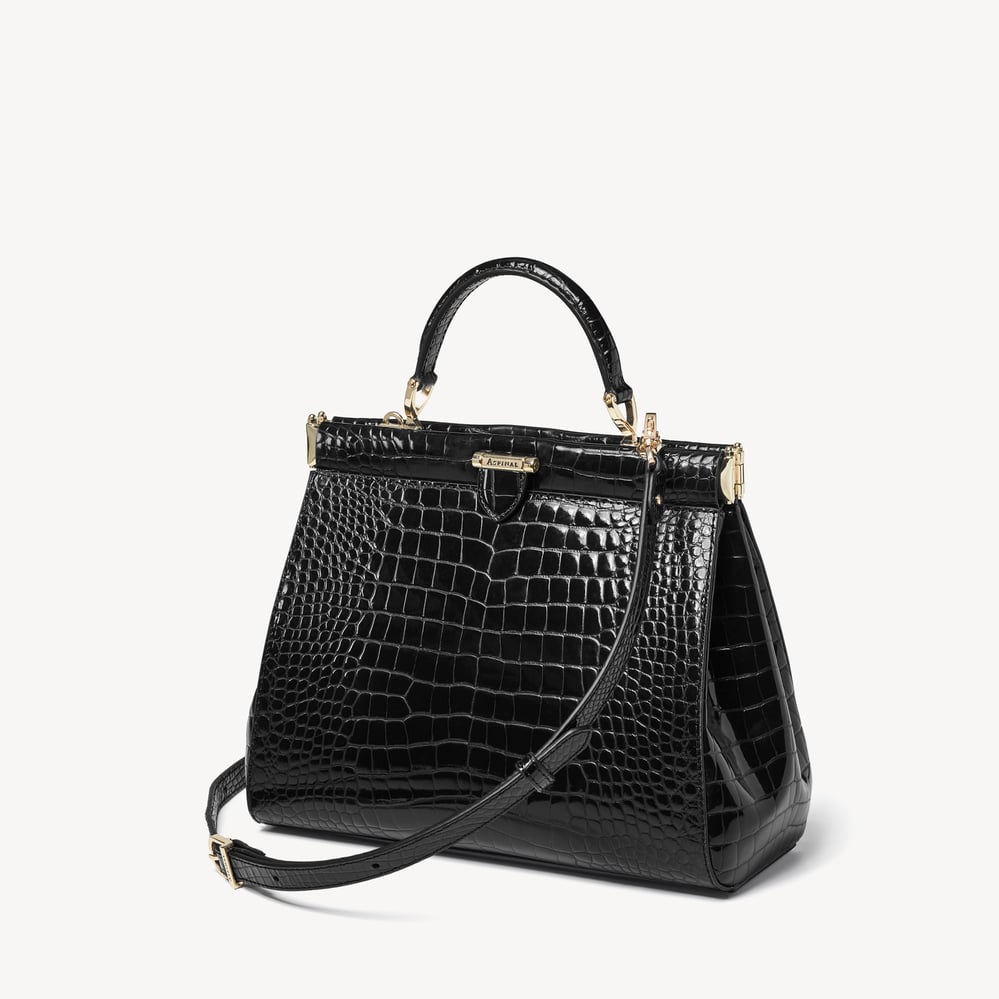 Florence Black Patent Croc