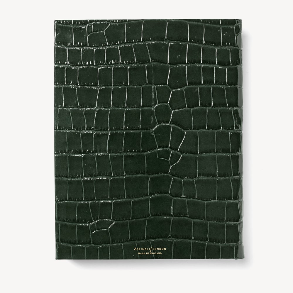 2027 A4 Day to Page Diary Deep Shine Evergreen Croc