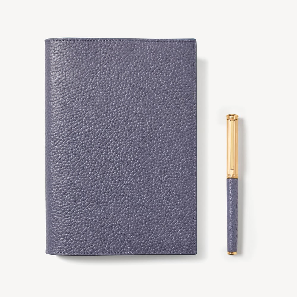 A5 Refillable Journal & Pen Set Dusky Blue Pebble