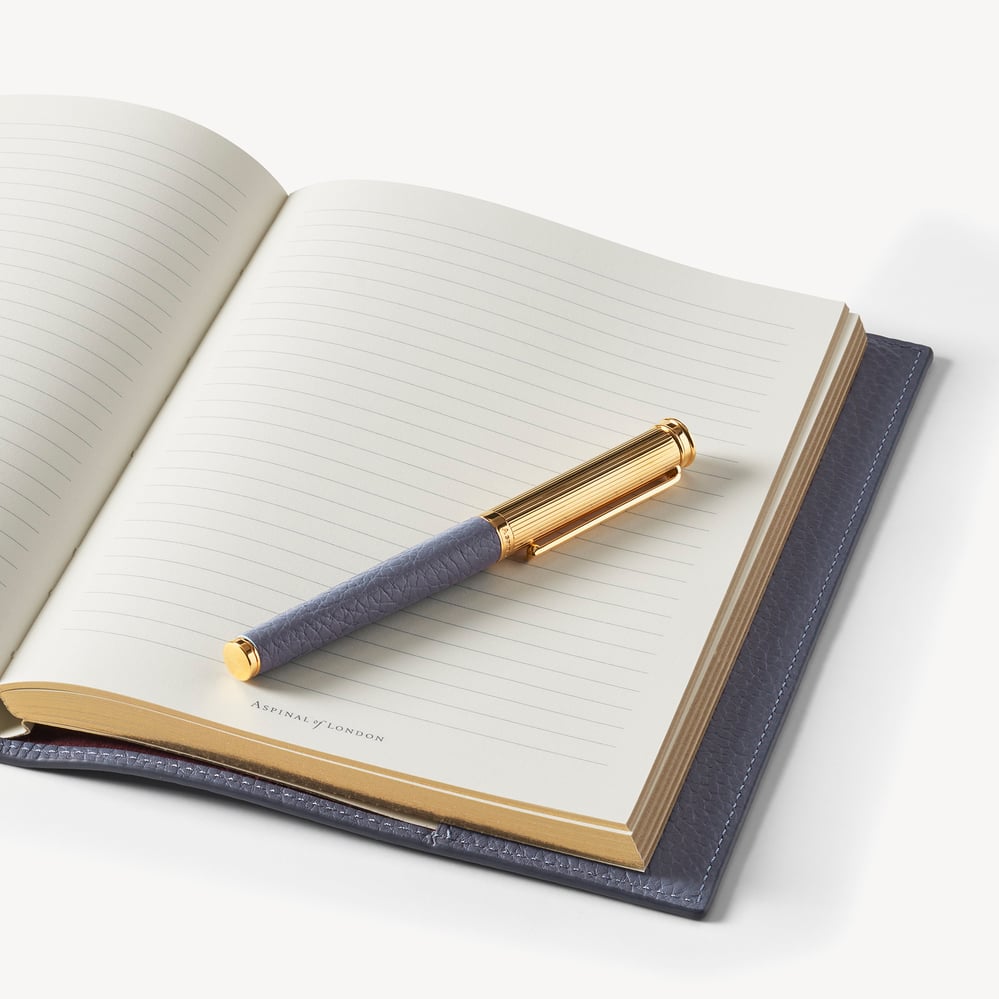 A5 Refillable Journal & Pen Set Dusky Blue Pebble