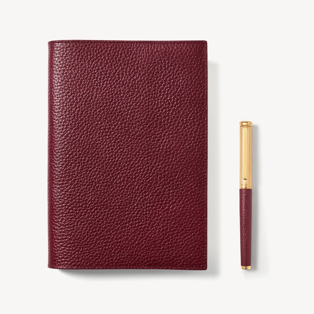 A5 Refillable Journal & Pen Set Garnet Pebble