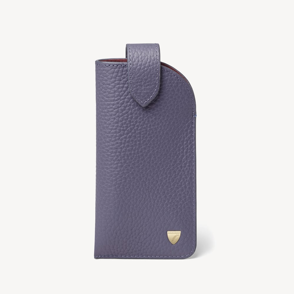 Glasses Case with Tab Dusky Blue Pebble