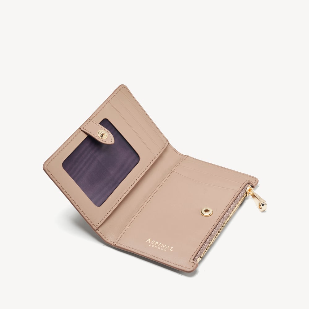 Mayfair® Coin & Card Wallet Soft Taupe Patent Croc