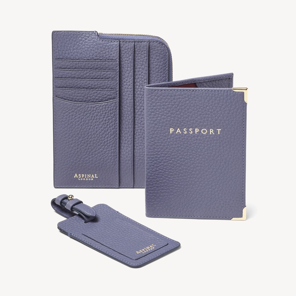 Zipped Travel Collection Dusky Blue Pebble