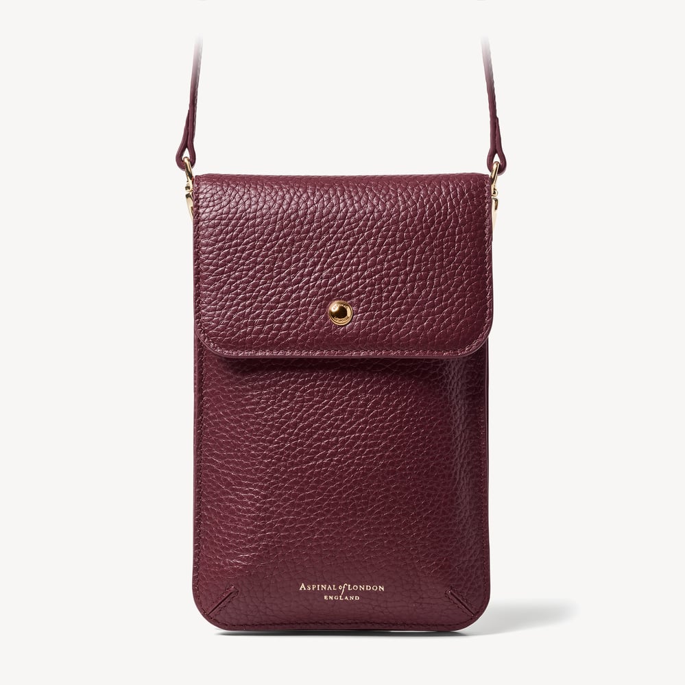 Duo Phone Crossbody Pouch Garnet Pebble