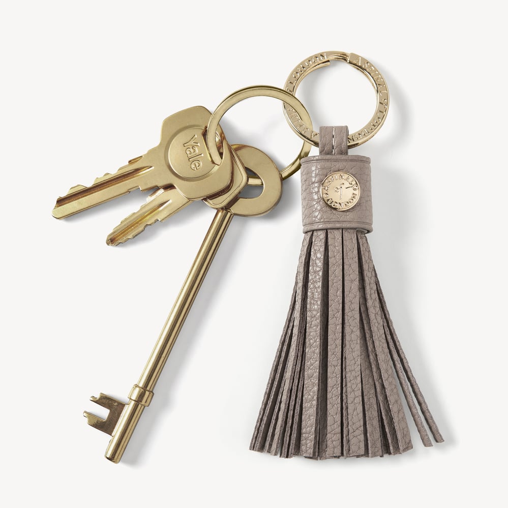 Hudson Tassel Keyring Moleskin Milled Pebble