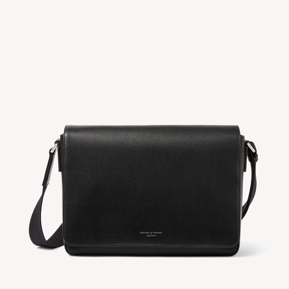 Reporter Messenger Black Saffiano